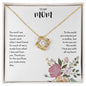 To My Mom | I Love You With all My Heart - Love Knot Necklace